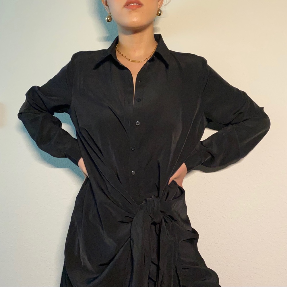 Black shirt dress